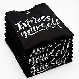stack of t shirts