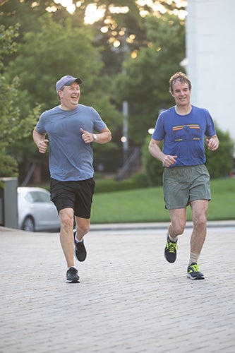 Dr. Fischer and Steve running