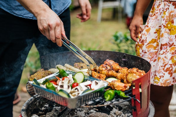 Man grilling