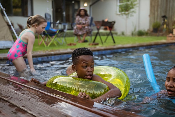 Kids in a pool