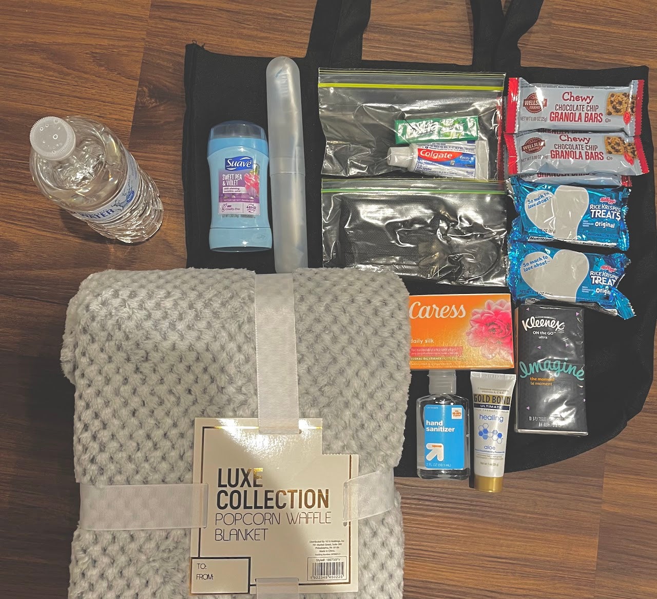 items in bag for homeless