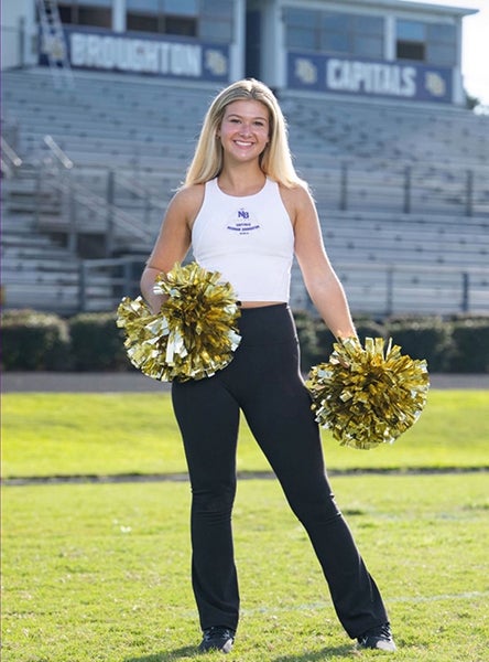 Analee preparing to dance at school