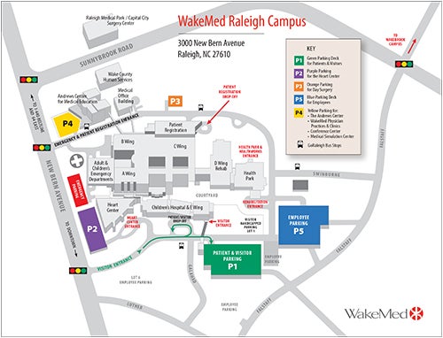 Raleigh Campus Map