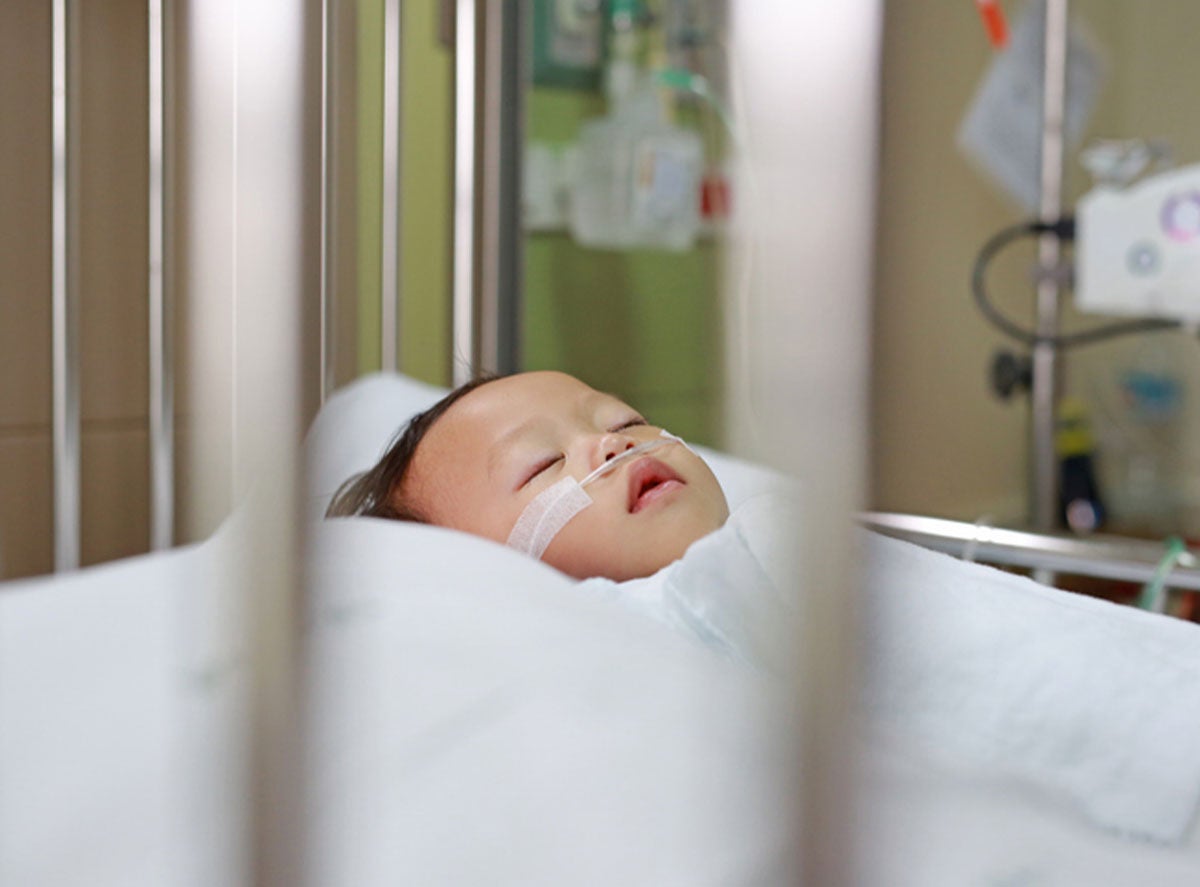 Baby in hospital